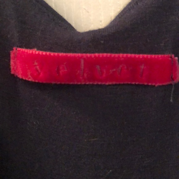 Velvet Cotton Navy Dress - Picture 2 of 5